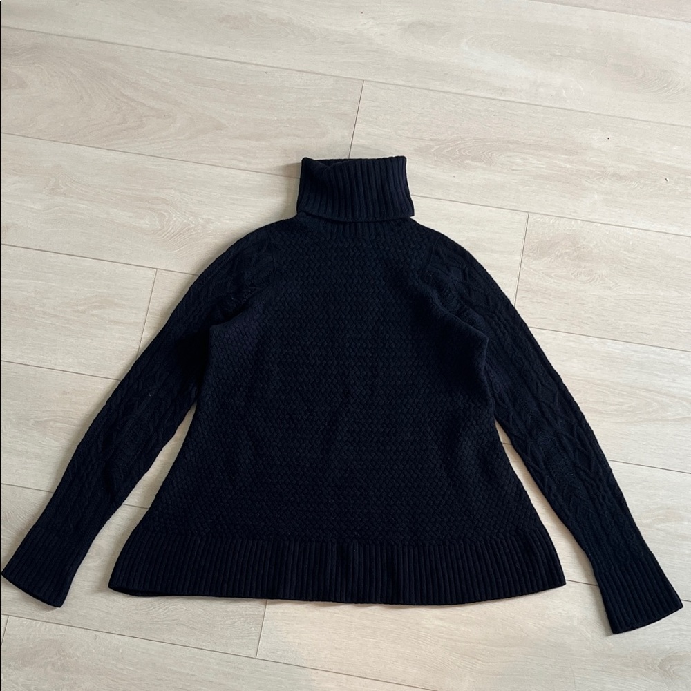 The Row Navy Blue Turtleneck Sweater